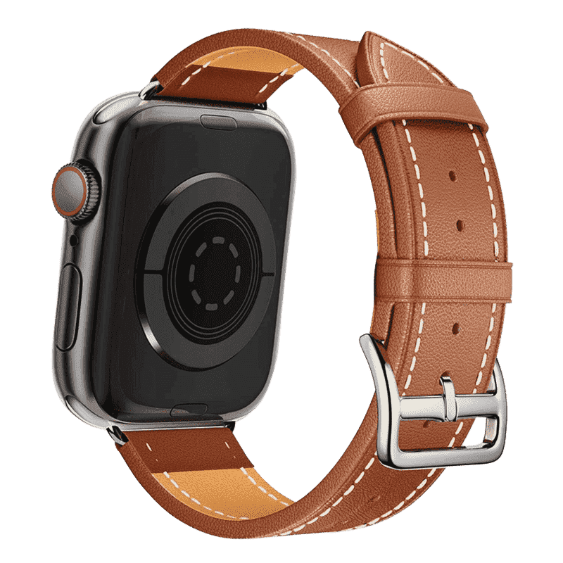 Armband für Apple Watch aus Leder in der Farbe Braun, Modell Eastfield #farbe_Braun