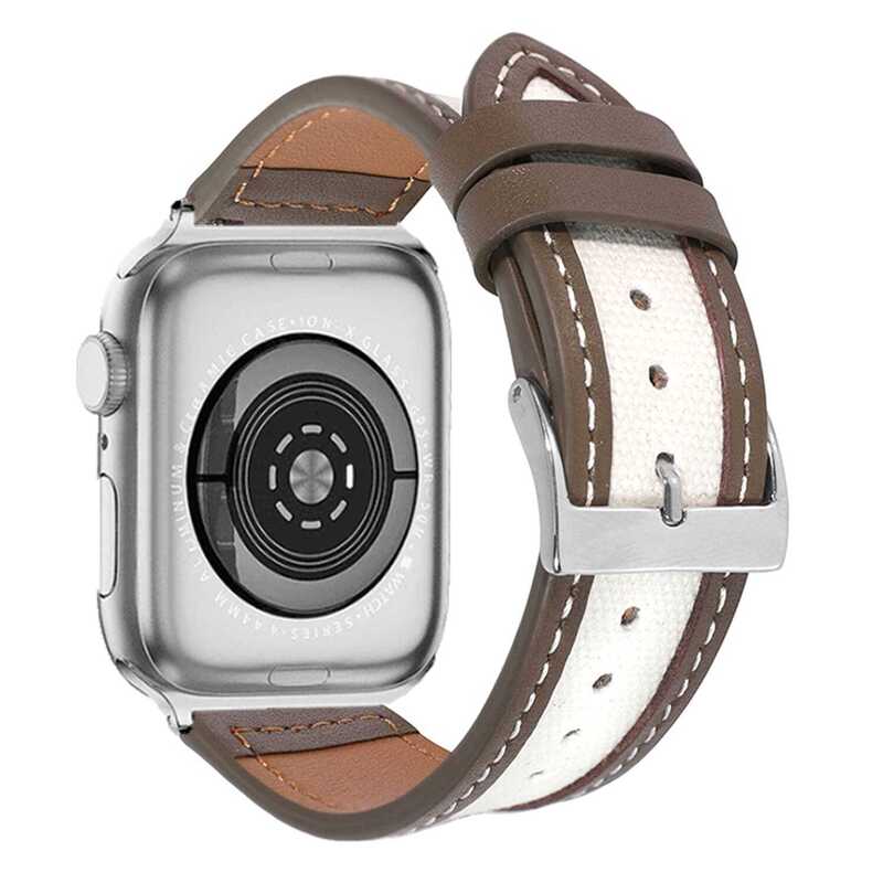 Armband für Apple Watch aus Nylon in der Farbe Dunkelbraun, Modell Teheran #farbe_Dunkelbraun