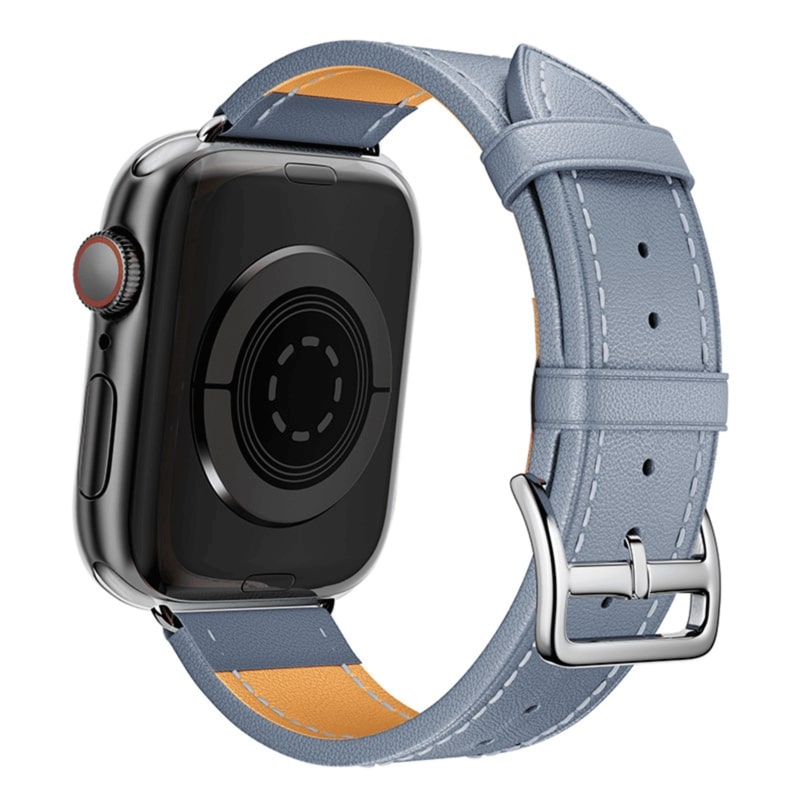 Armband für Apple Watch aus Leder in der Farbe Hellblau, Modell Eastfield #farbe_Hellblau