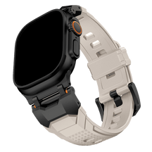 Armband für Apple Watch aus Silikon in der Farbe Polarstern, Modell Casablanca #farbe_Schwarz / Polarstern