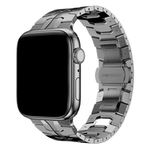 Armband für Apple Watch aus Edelstahl in der Farbe Titan, Modell Mailand #farbe_Titan