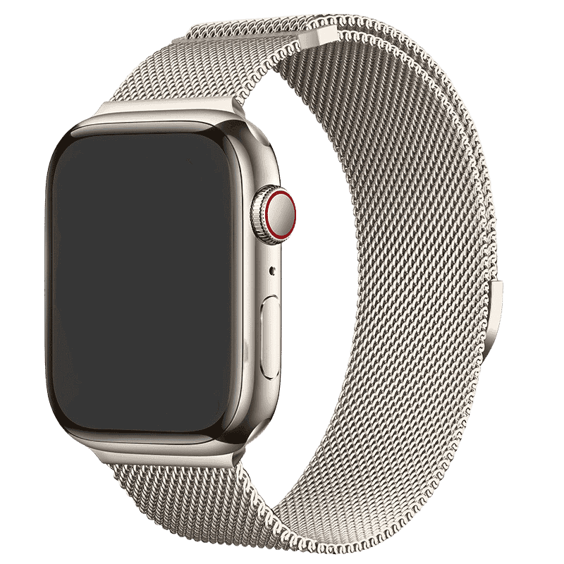 Armband für Apple Watch aus Milanaise in der Farbe Polarstern, Modell San Diego #farbe_Polarstern