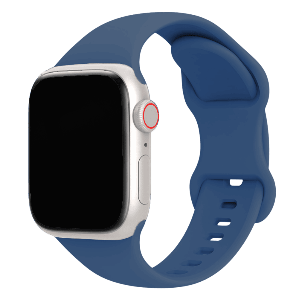 Armband für Apple Watch aus Silikon in der Farbe Dunkelblau, Modell Amsterdam #farbe_Dunkelblau