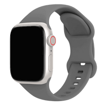 Armband für Apple Watch aus Silikon in der Farbe Dunkelgrau, Modell Amsterdam #farbe_Dunkelgrau