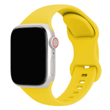 Armband für Apple Watch aus Silikon in der Farbe Gelb, Modell Amsterdam #farbe_Gelb