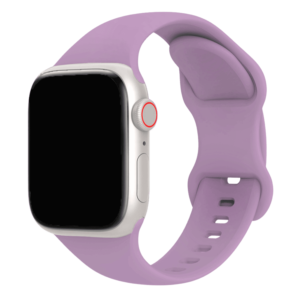 Armband für Apple Watch aus Silikon in der Farbe Lavendel, Modell Amsterdam #farbe_Lavendel