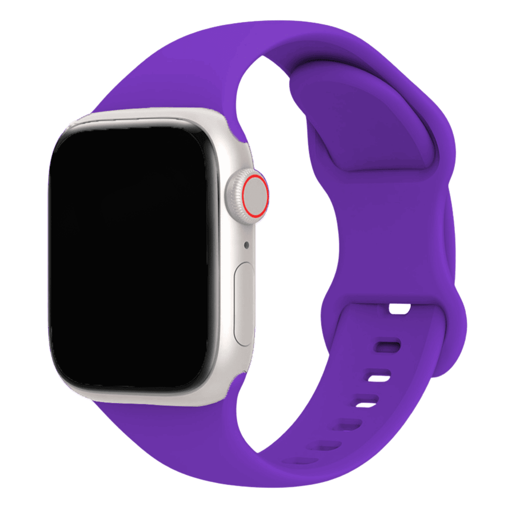 Armband für Apple Watch aus Silikon in der Farbe Lila, Modell Amsterdam #farbe_Lila