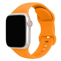 Armband für Apple Watch aus Silikon in der Farbe Orange, Modell Amsterdam #farbe_Orange