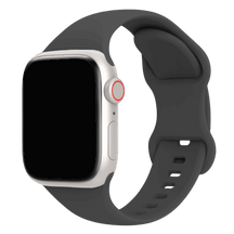 Armband für Apple Watch aus Silikon in der Farbe Schwarz, Modell Amsterdam #farbe_Schwarz