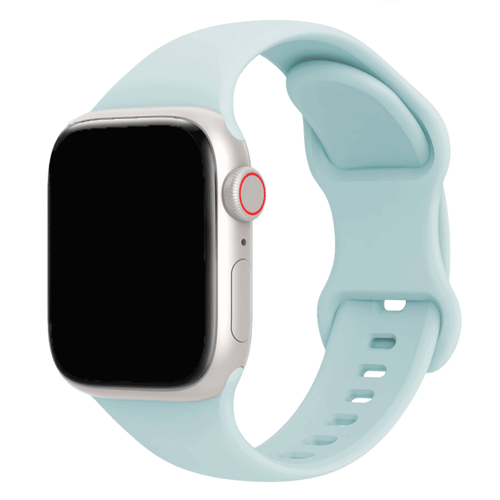 Armband für Apple Watch aus Silikon in der Farbe Türkis, Modell Amsterdam #farbe_Türkis