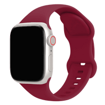 Armband für Apple Watch aus Silikon in der Farbe Weinrot, Modell Amsterdam #farbe_Weinrot